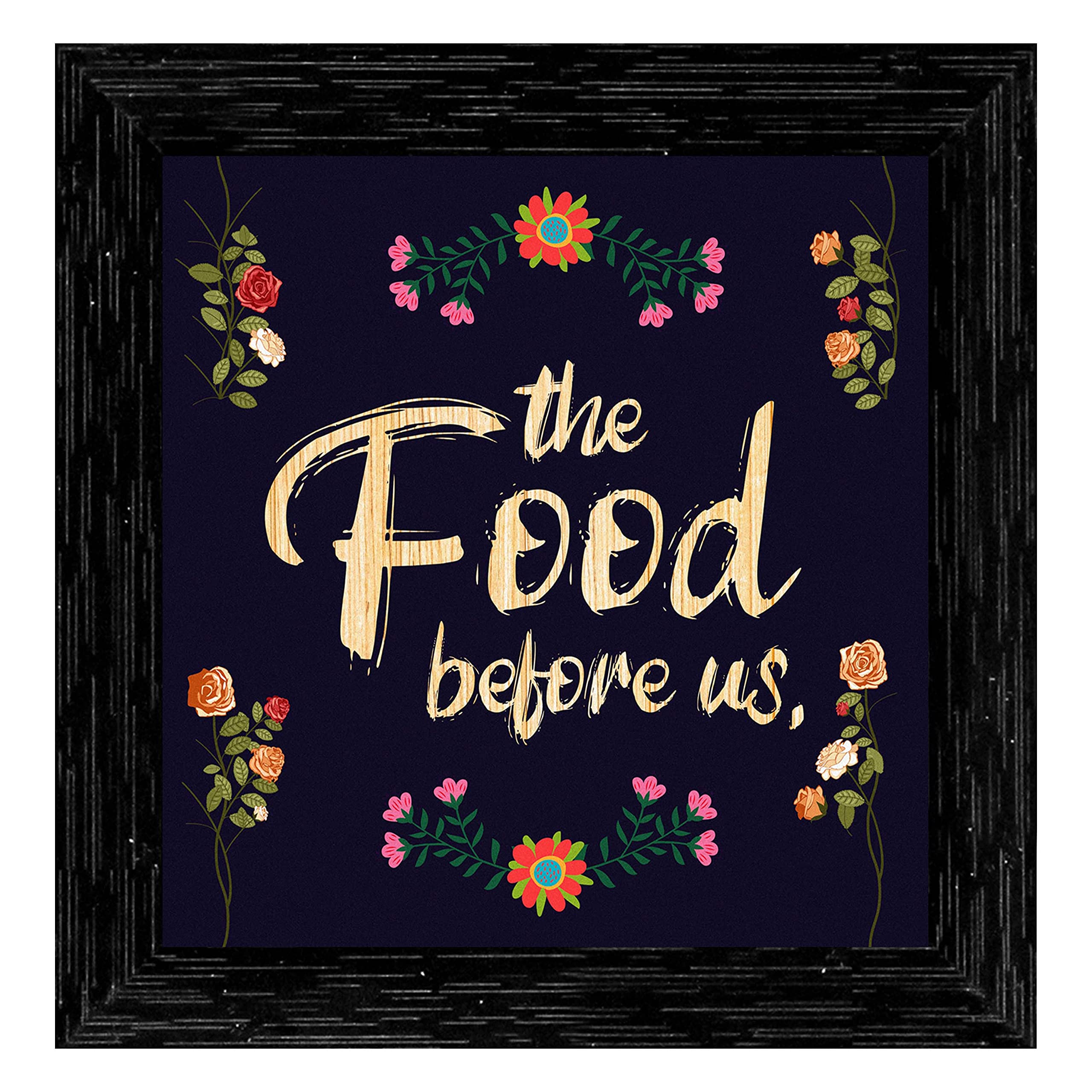 Indianara Motivational Quote Framed Wall Hanging Laminated Painting, 9.5 Inch X 9.5 Inch, Multi, Set Of 4 (Style 7)